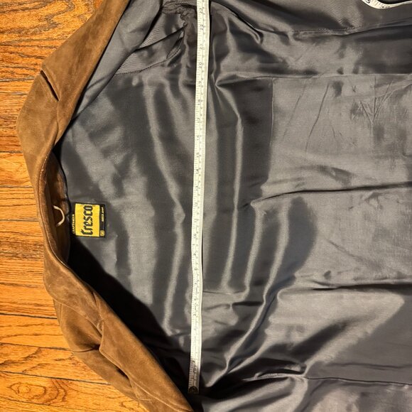 vintage cresco 70s leather suede coat 38 unisex boho romantic medium/large - Picture 5 of 7